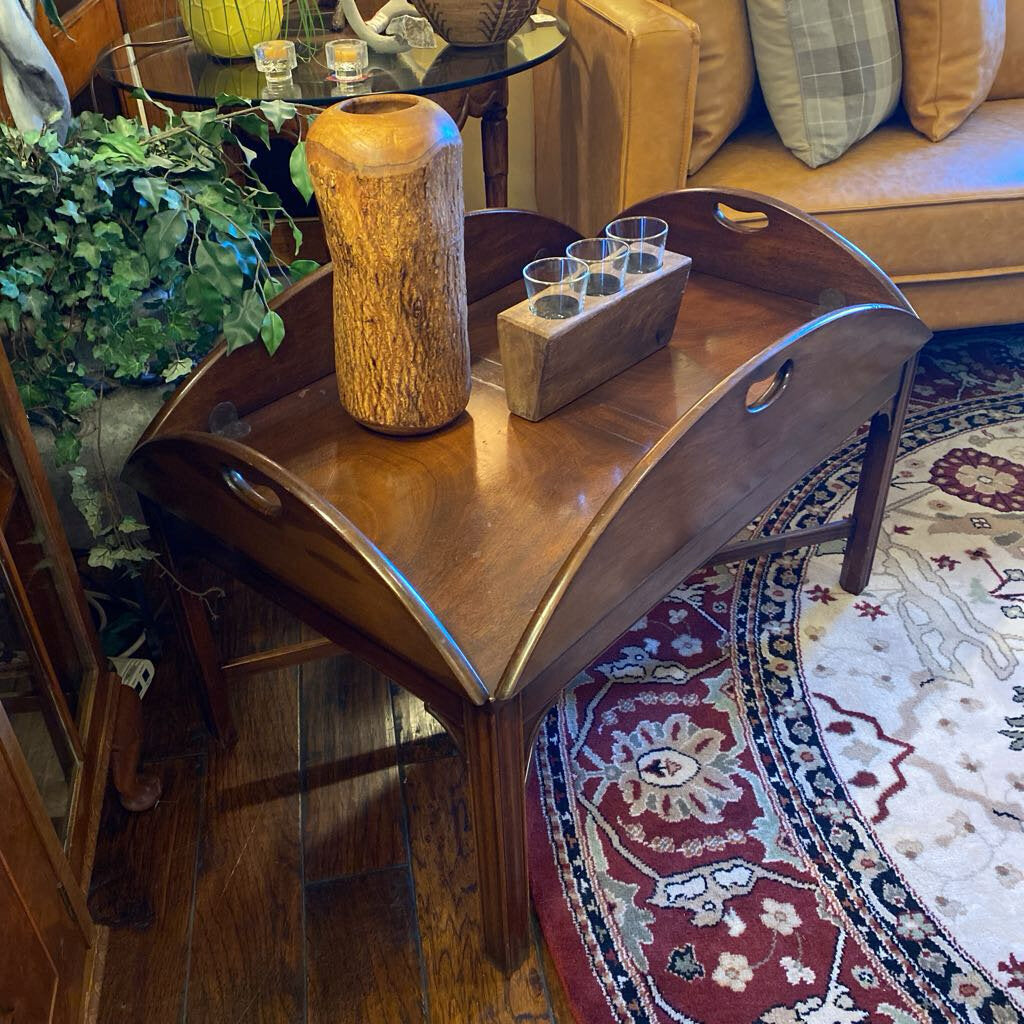 Vintage Mahogany Butler Tray Coffee Table