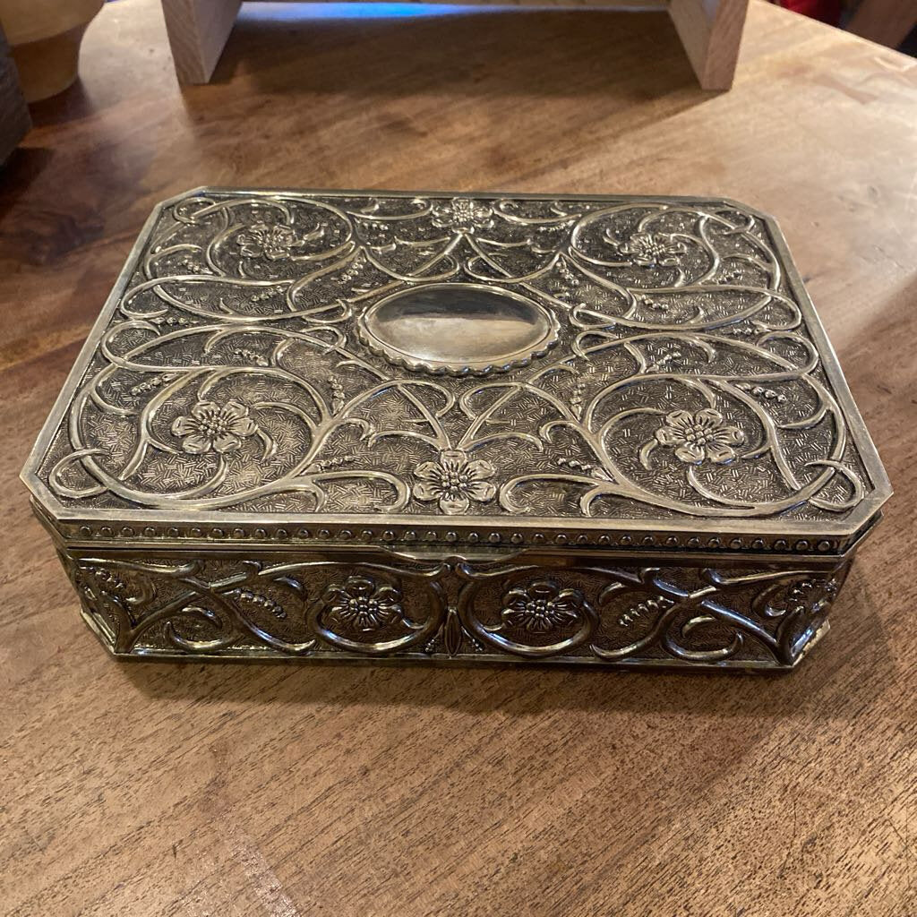 Vintage Godinger Silver Plate Jewelry Box