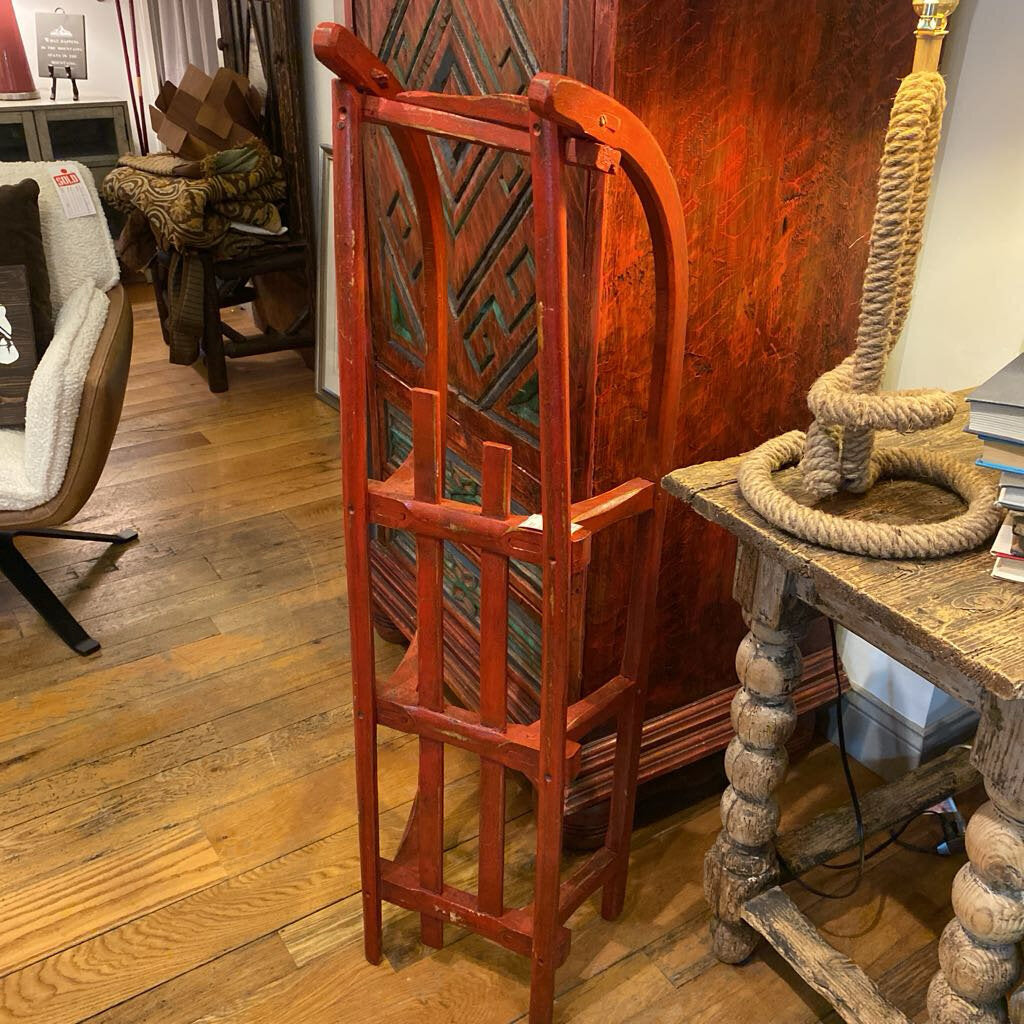 Vintage Red Wood Sled