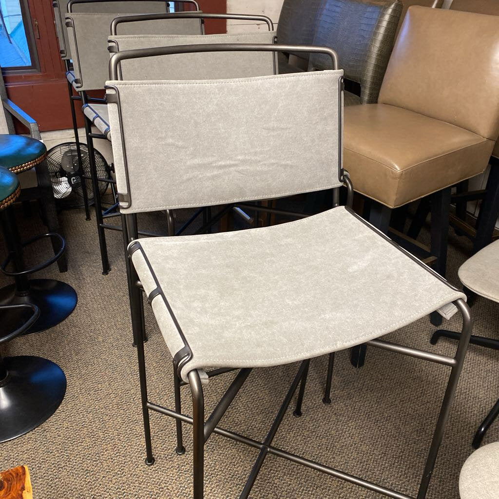 Four Hands Wharton Barstool In Stonewash Grey - Set Of 4