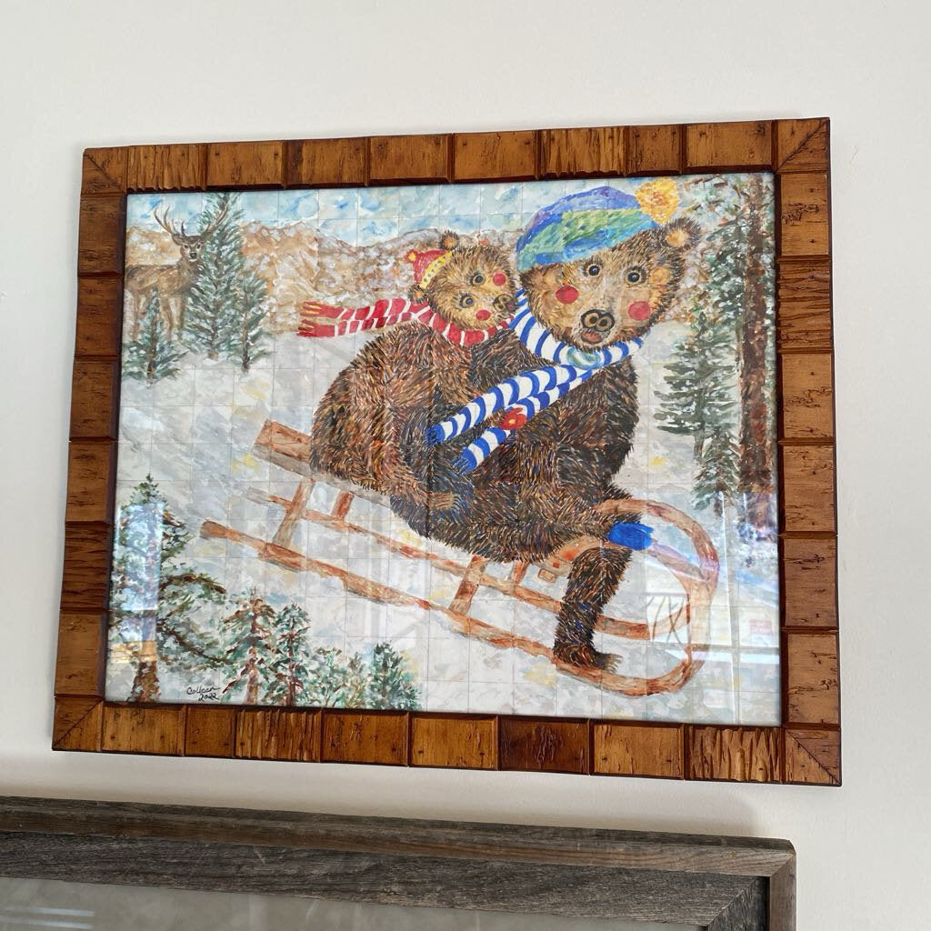 Sledding Bear By Colleen Rafferty