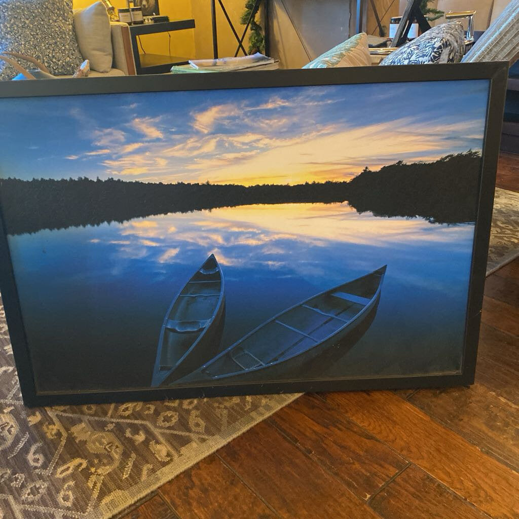 Canoes at Sunset