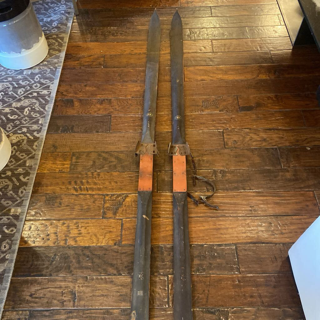 Vintage Lund Wood Skis c1930