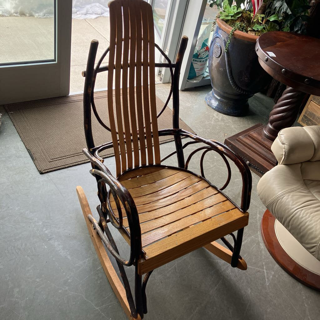 Amish Bentwood Hickory & Oak Rocking Chair