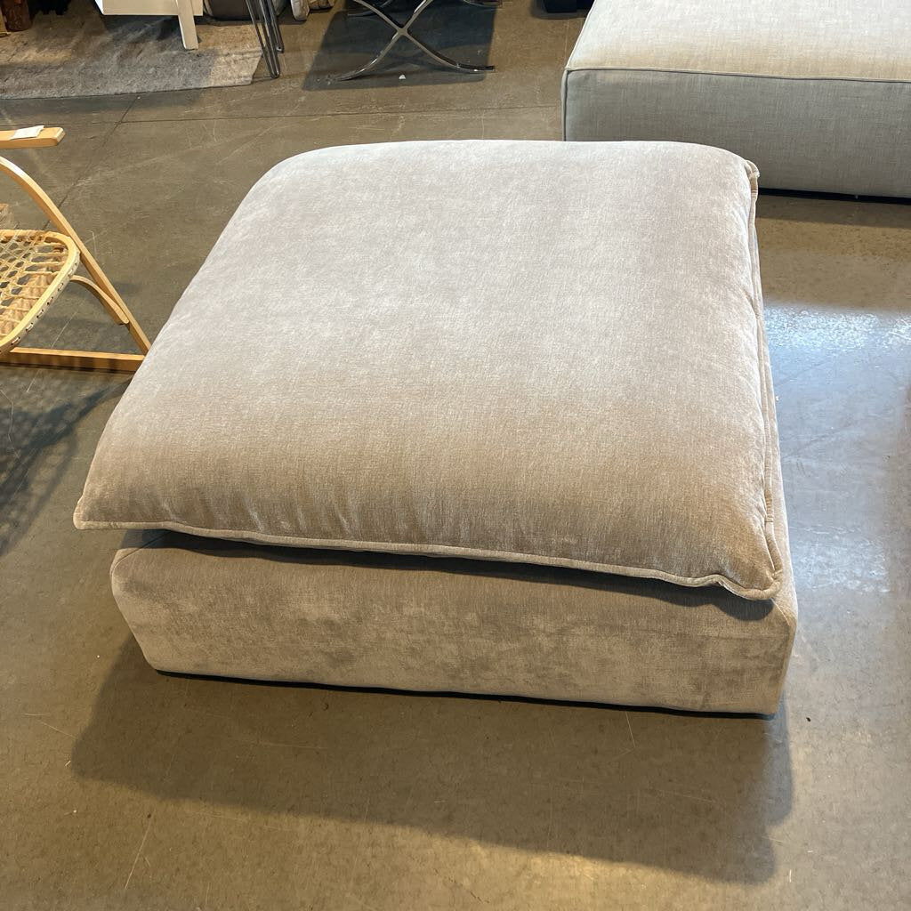 Grey Upholstered Ottoman