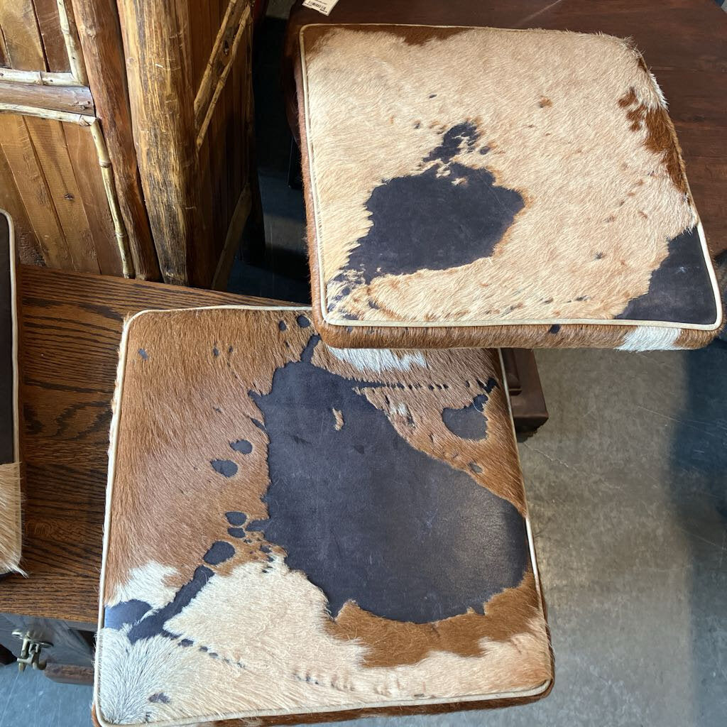 Cow Hide Hearth Pillows - Set Of 2