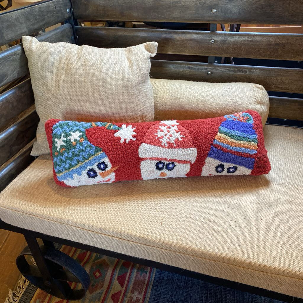 4 Corners Snowman Lumbar Pillow