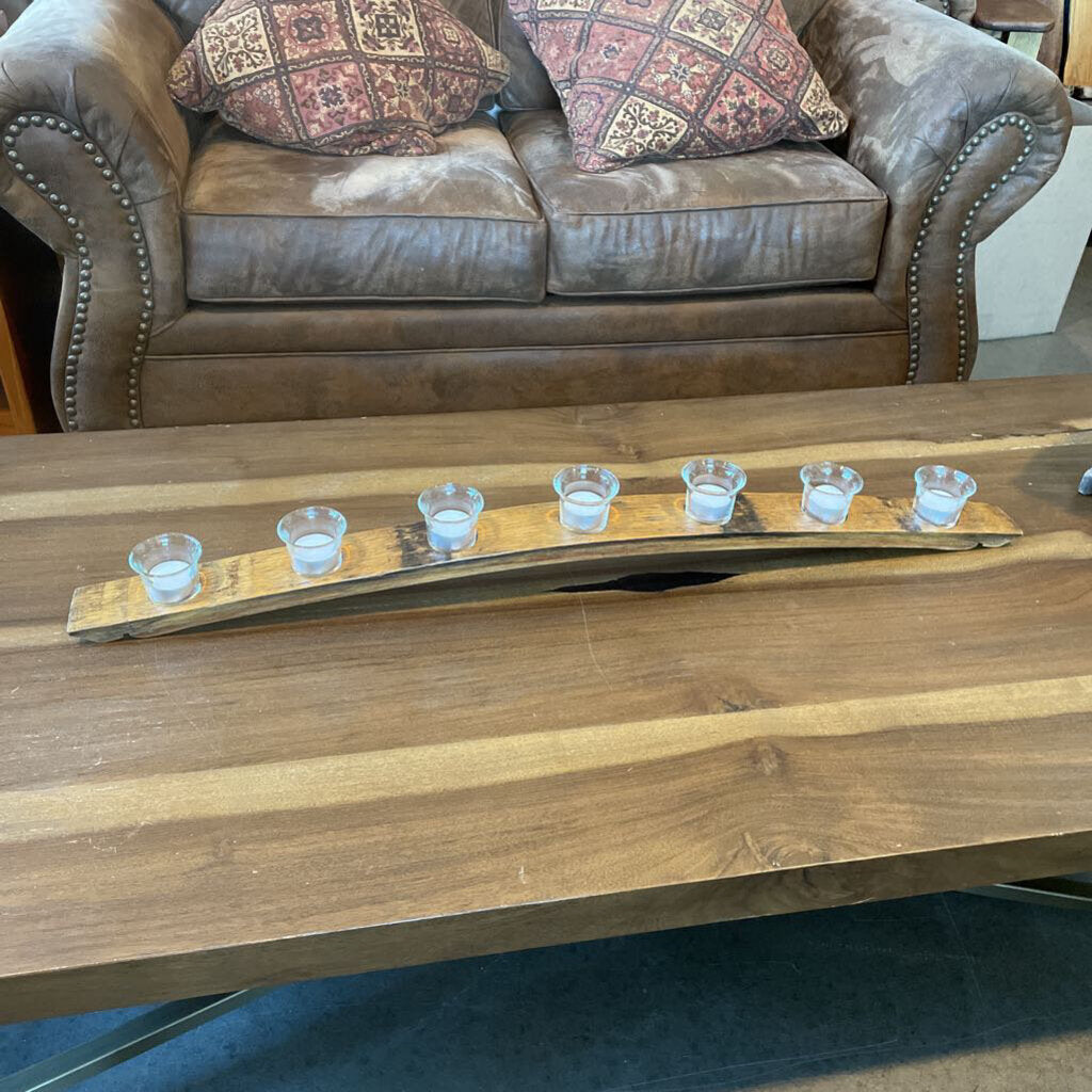 Wine Barrel Stave Candle Holder