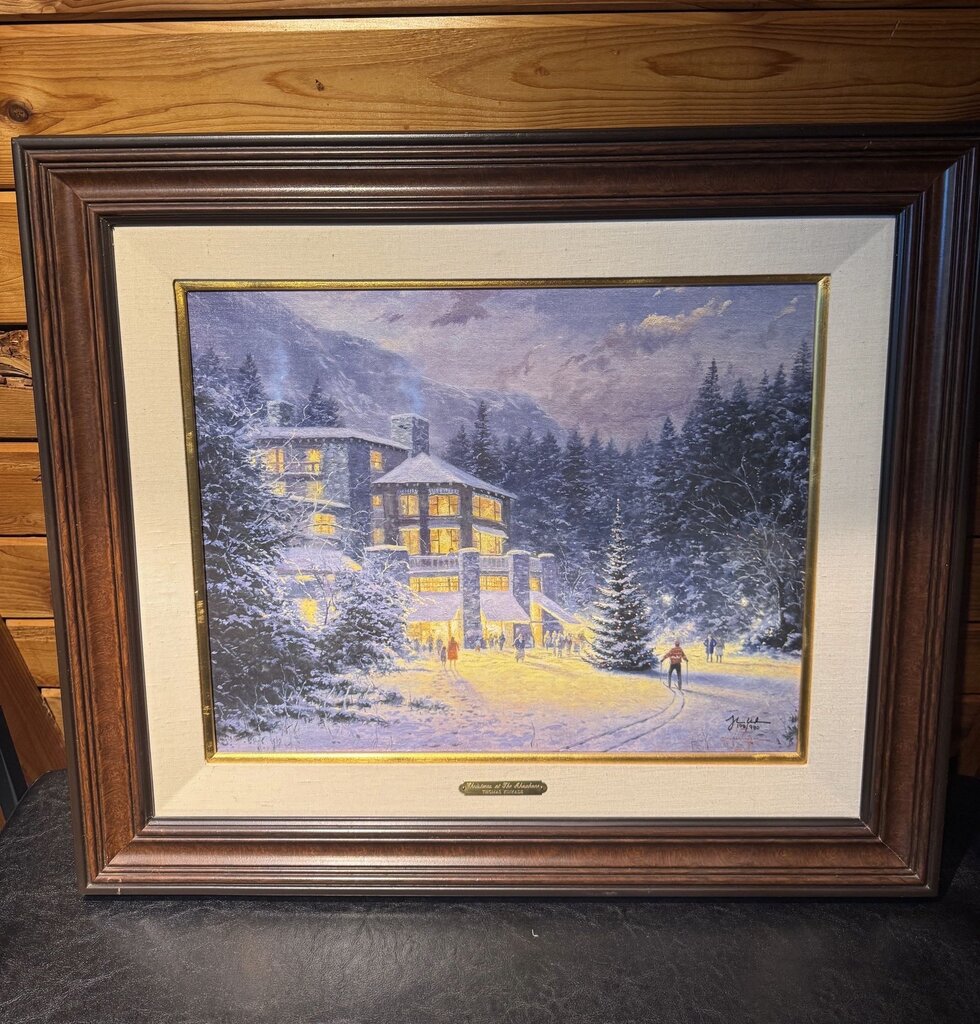 Christmas At The Ahwanee By Thomas Kincade - Signed And Numbered