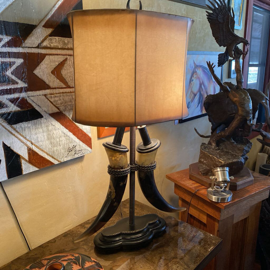 Buffalo Horn Lamp