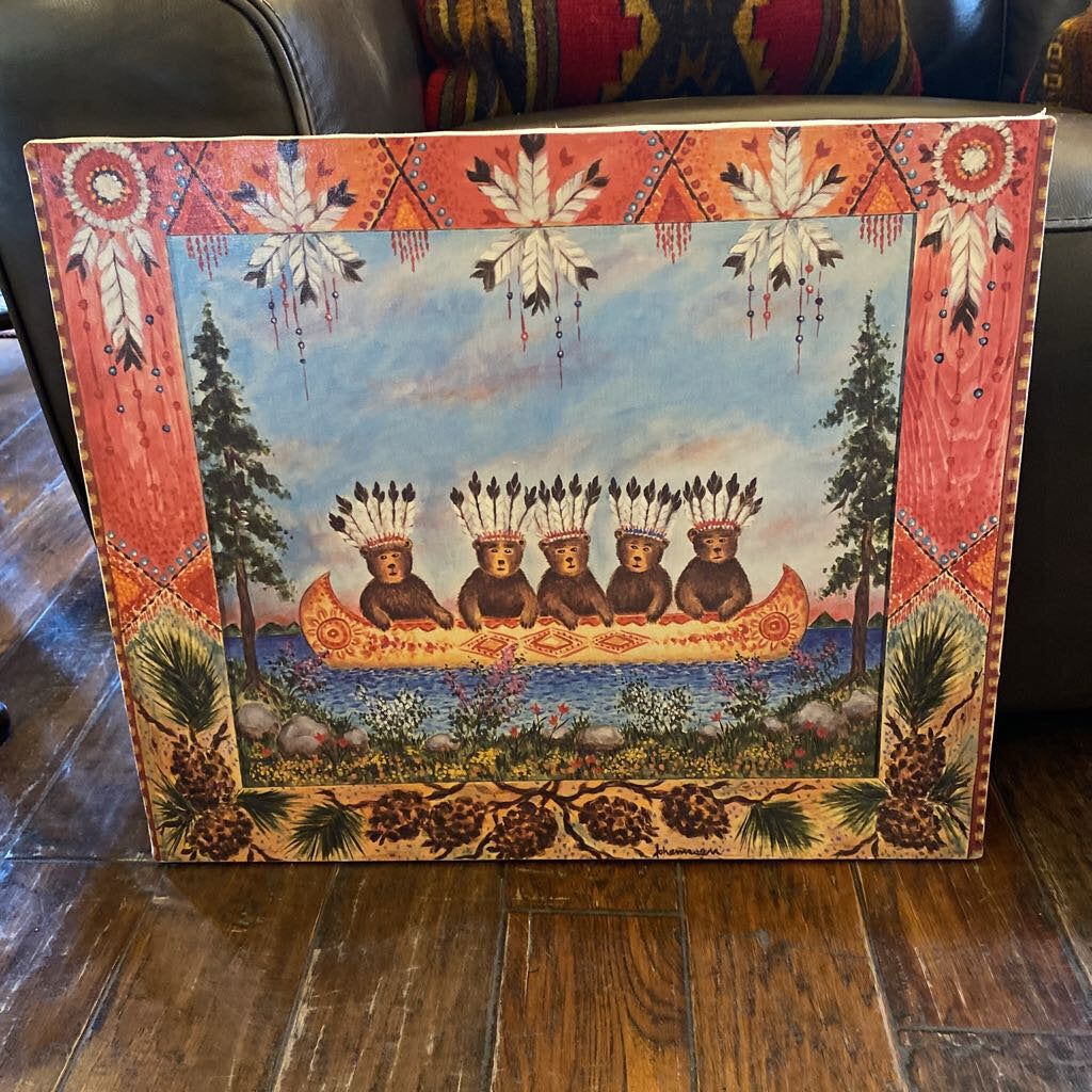 Five Bears In Canoe