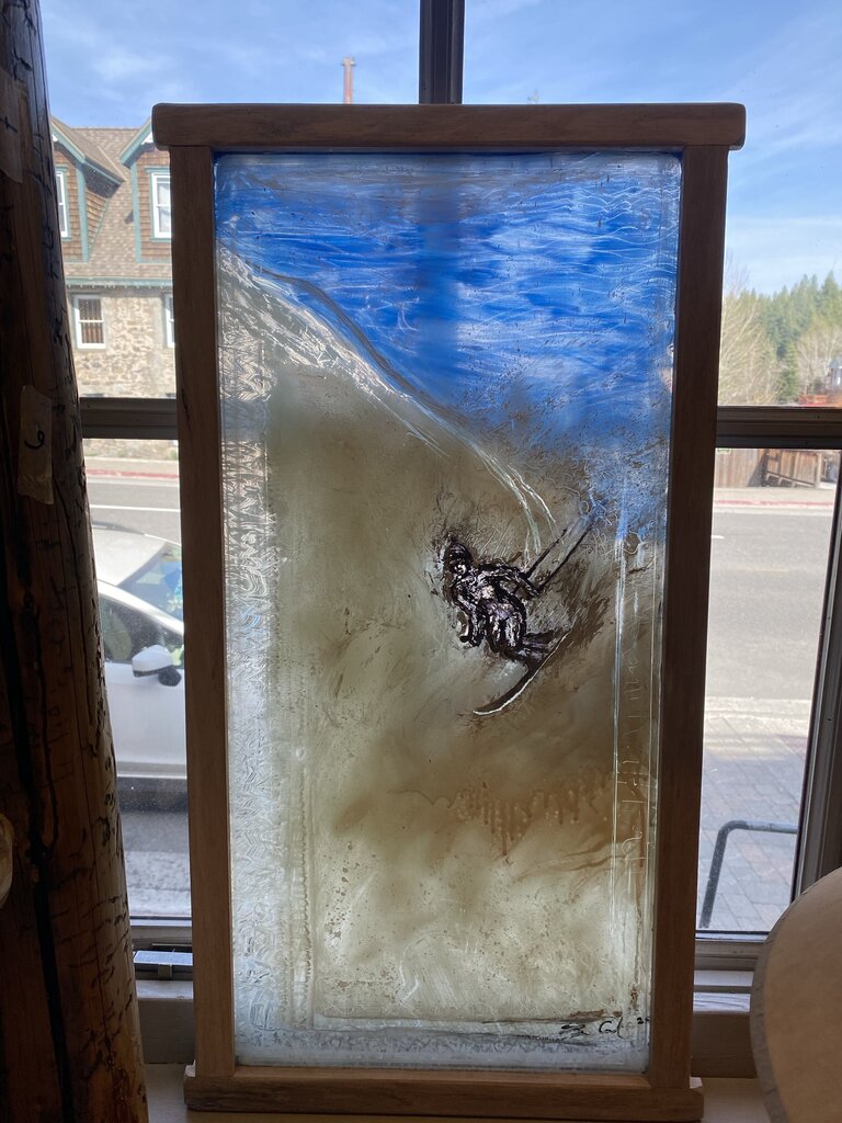 Custom Ski Painting On Glass By Benjamin Croft