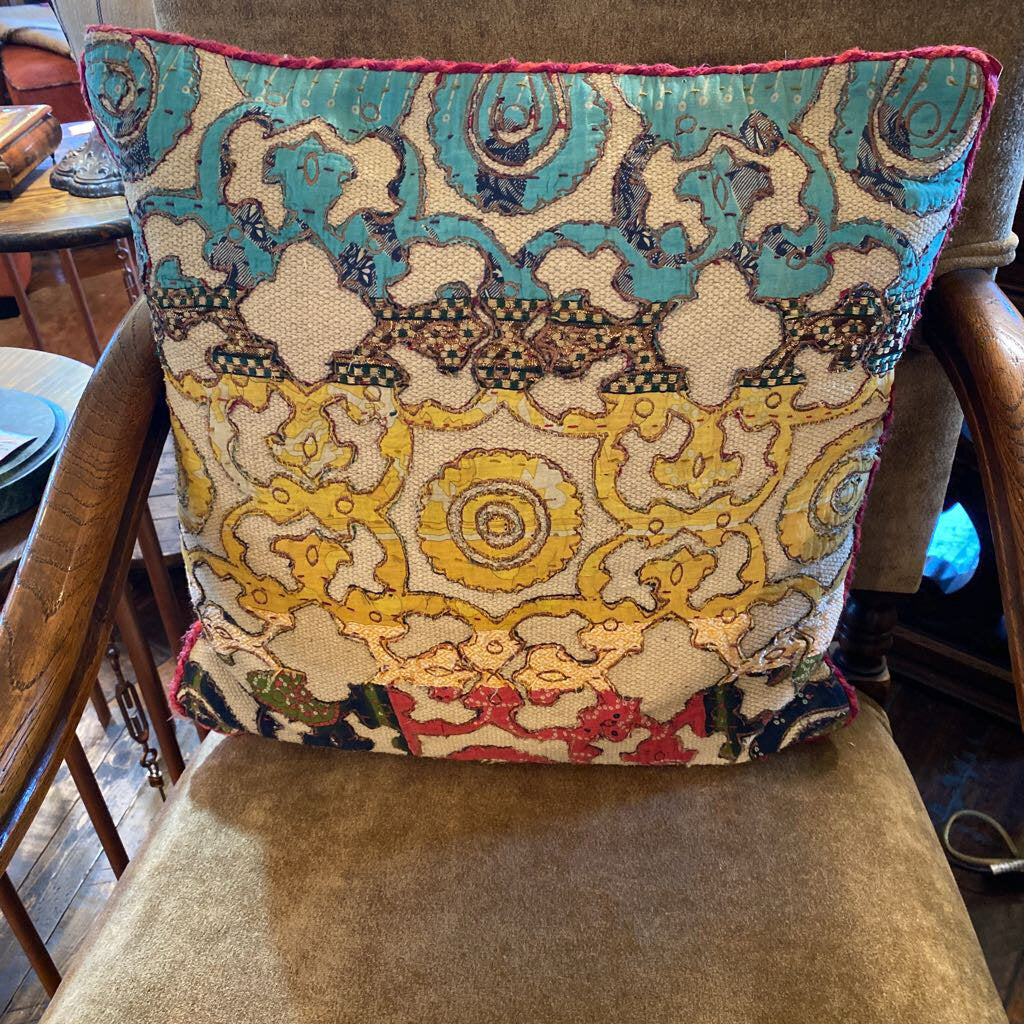 Multi Colored Patterned Pillow