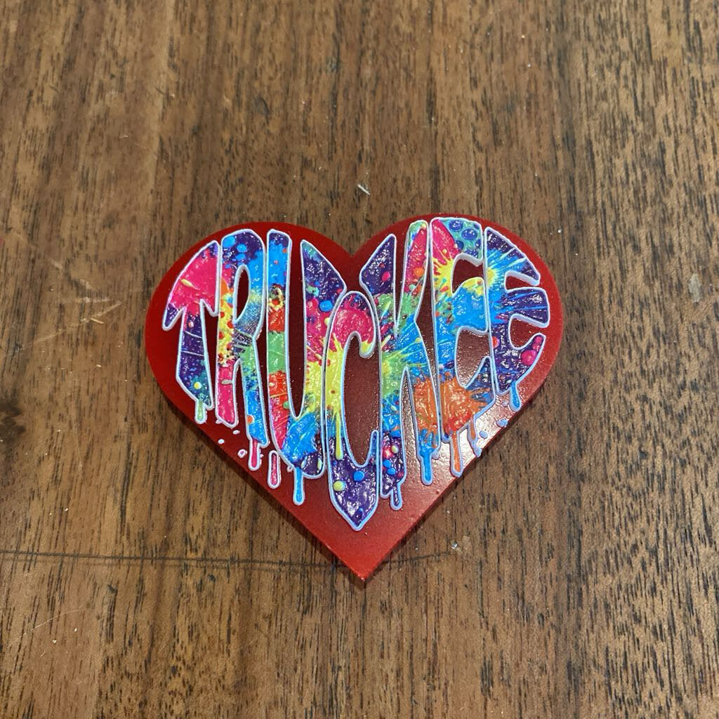 Truckee Pride Heart Magnet By Rustic Incline