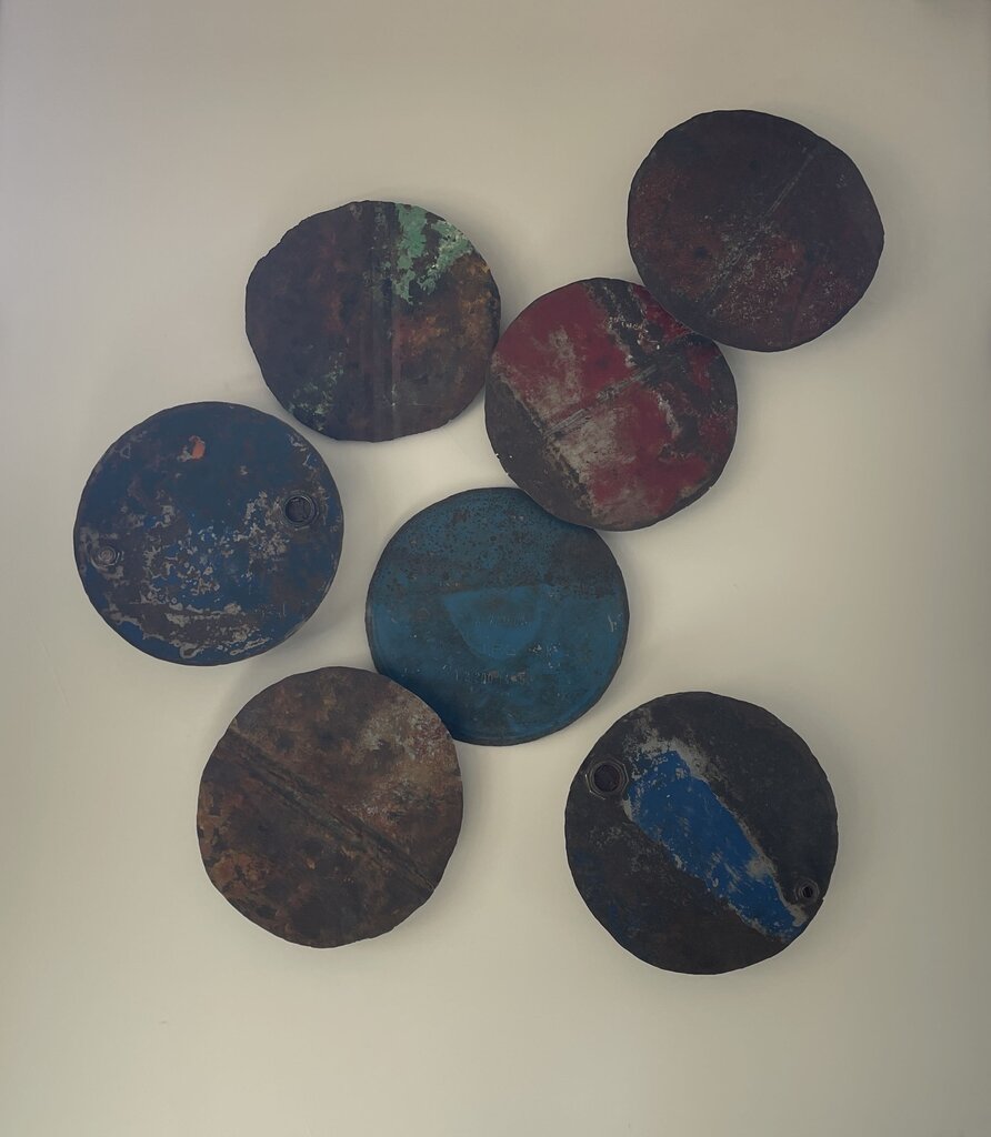Phillips Collection Reclaimed Oil Drum Wall Disc - Each Sold Separately