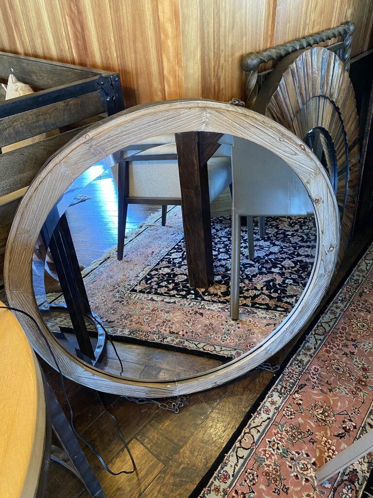 Uttermost Gray Wood Mirror With Chain