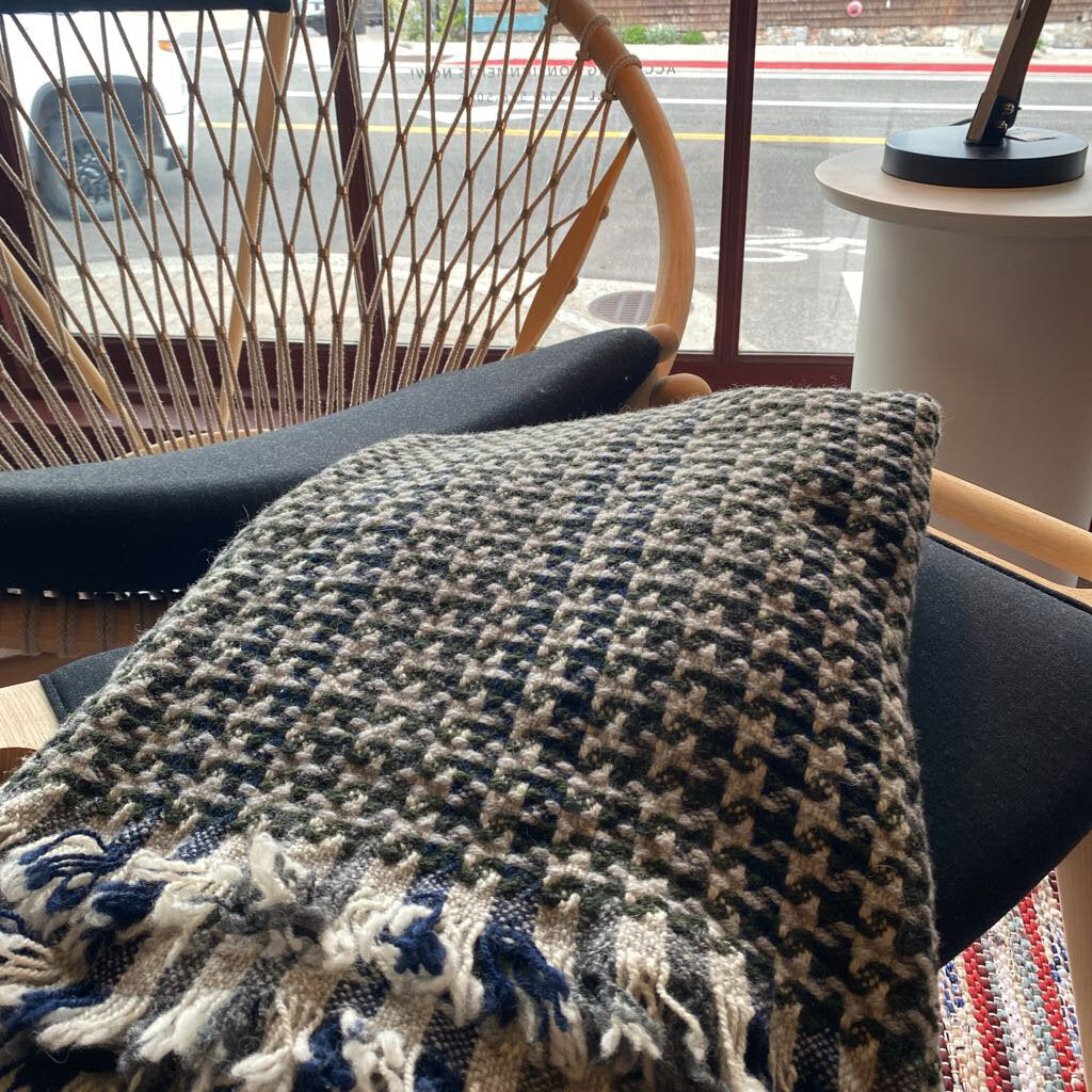 Hand Woven Shetland Wool Throw Blanket