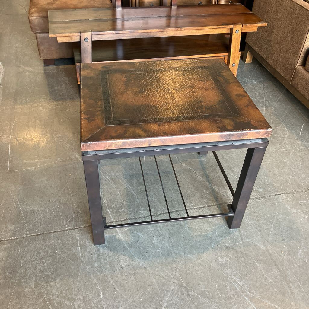Copper Top Side Table