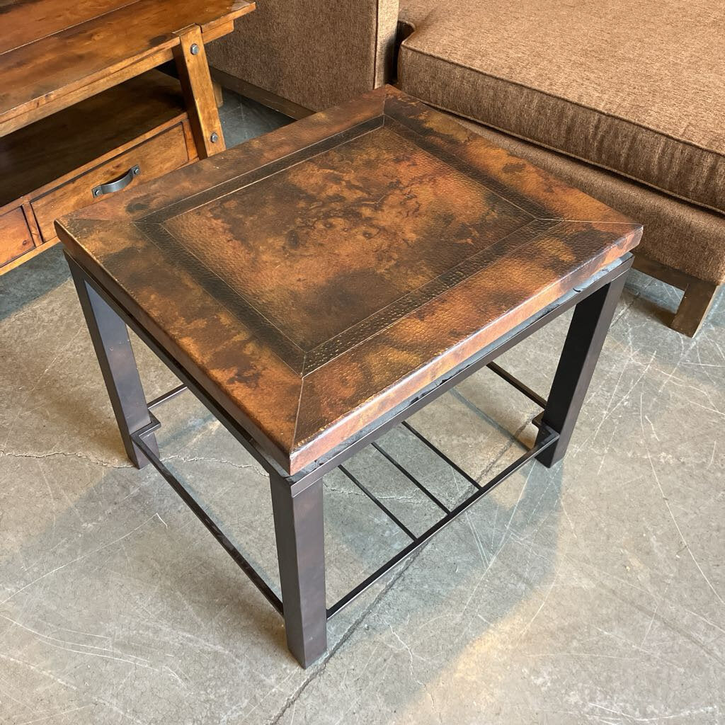 Copper Top Side Table