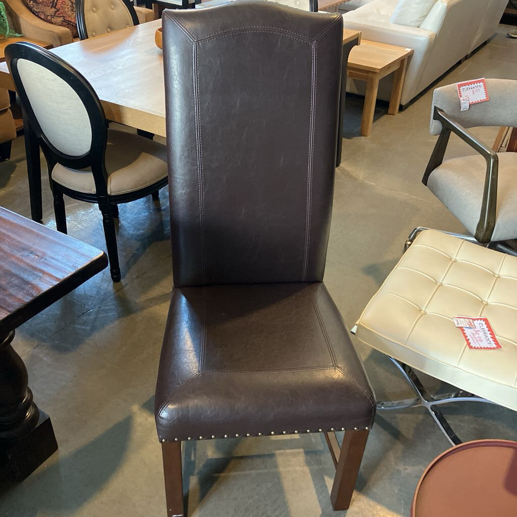 Set of 10 Faux Leather Dining Chairs