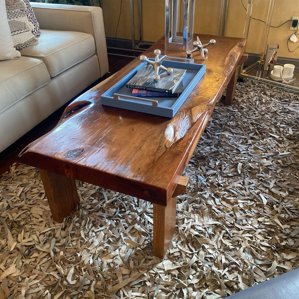 Custom Made Old Growth Redwood Coffee Table