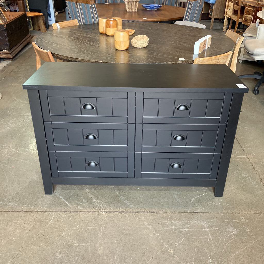 Black Six Drawer Dresser