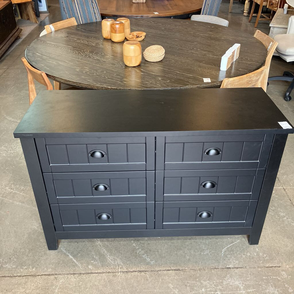 Black Six Drawer Dresser