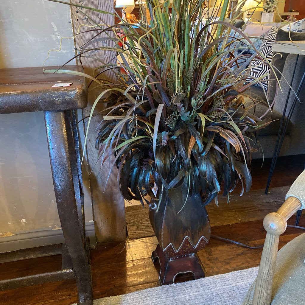 Pot With Faux Greens