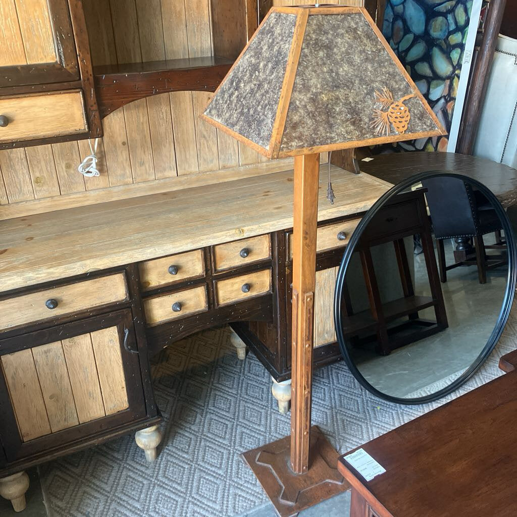 Square Base Metal Floor Lamp