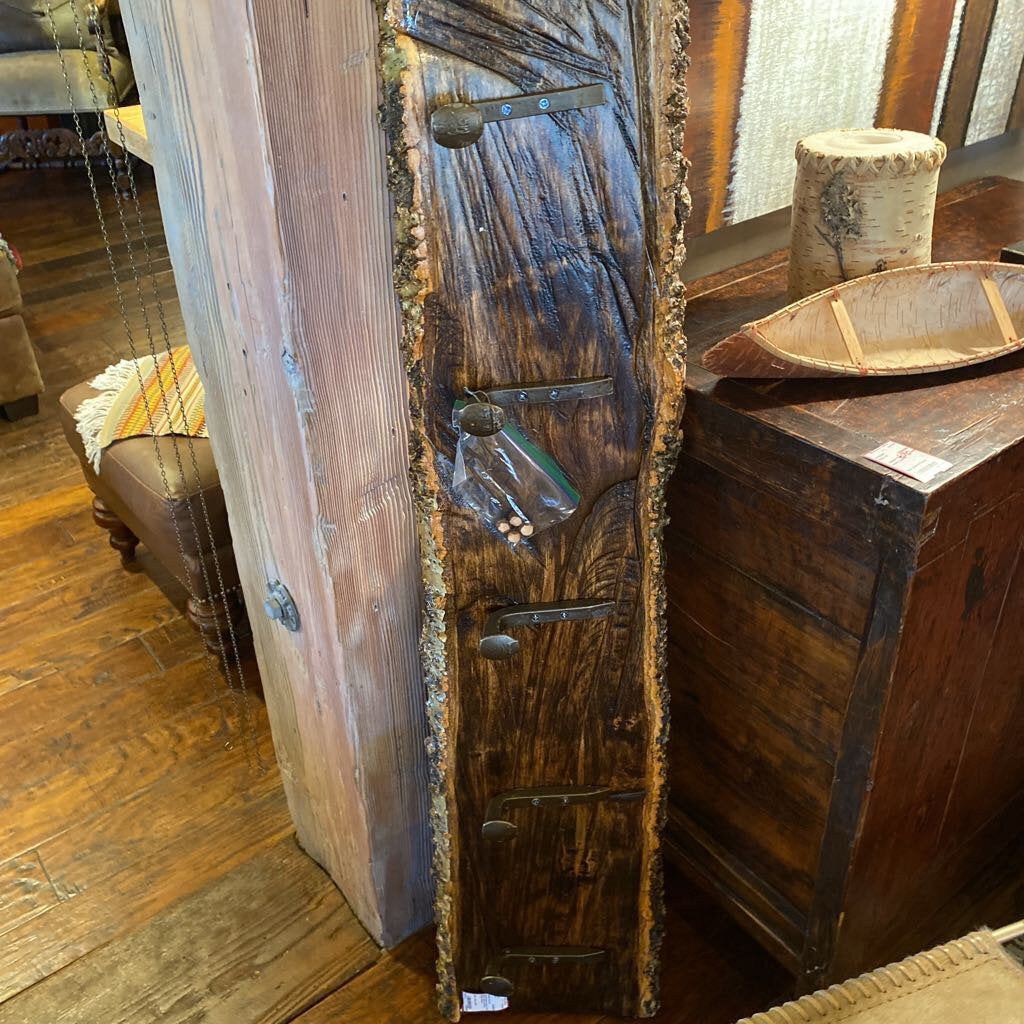 Hand Made Aspen Coat Rack With Railroad Spike Hooks