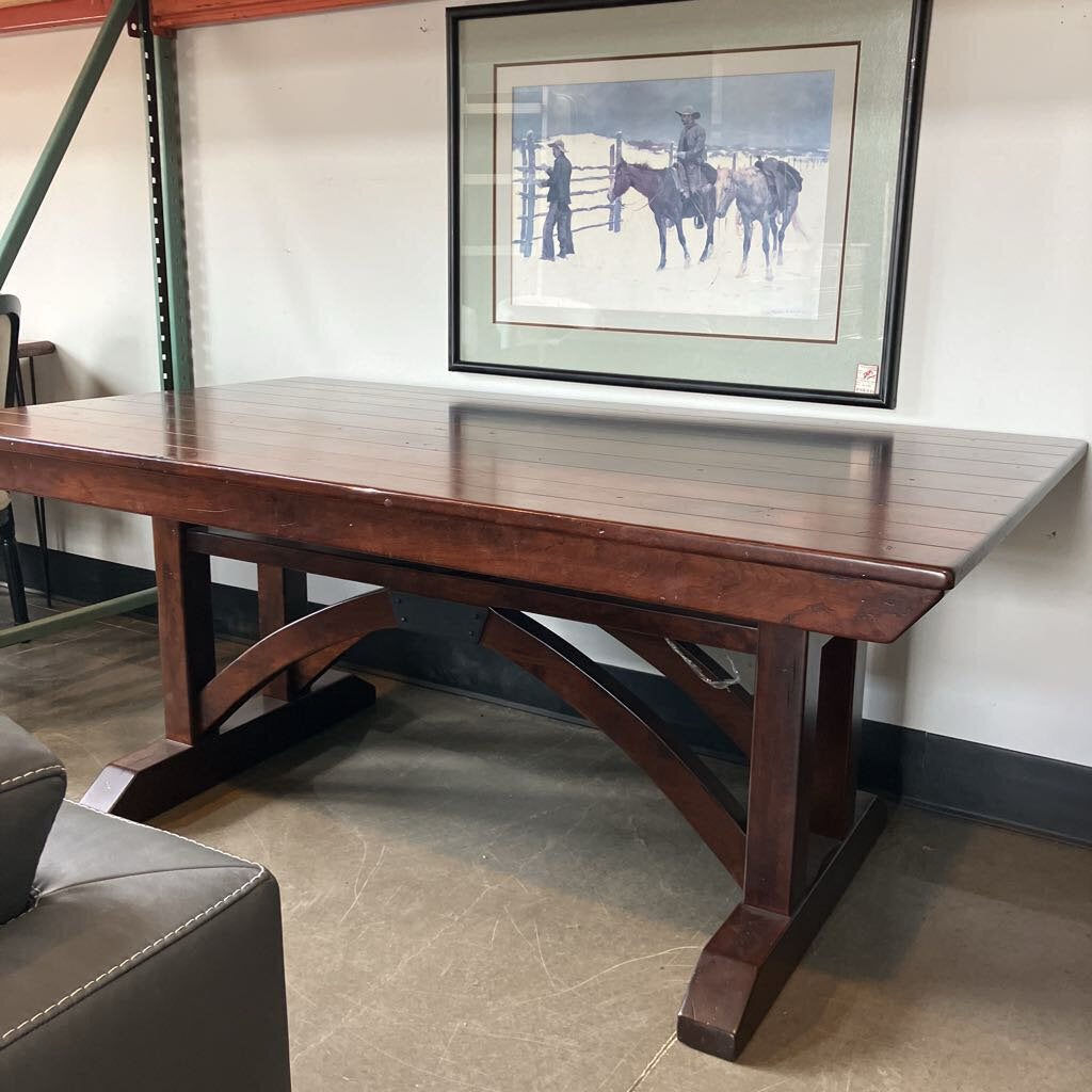 Simply B&O Railroad Amish Trestle Dining Table