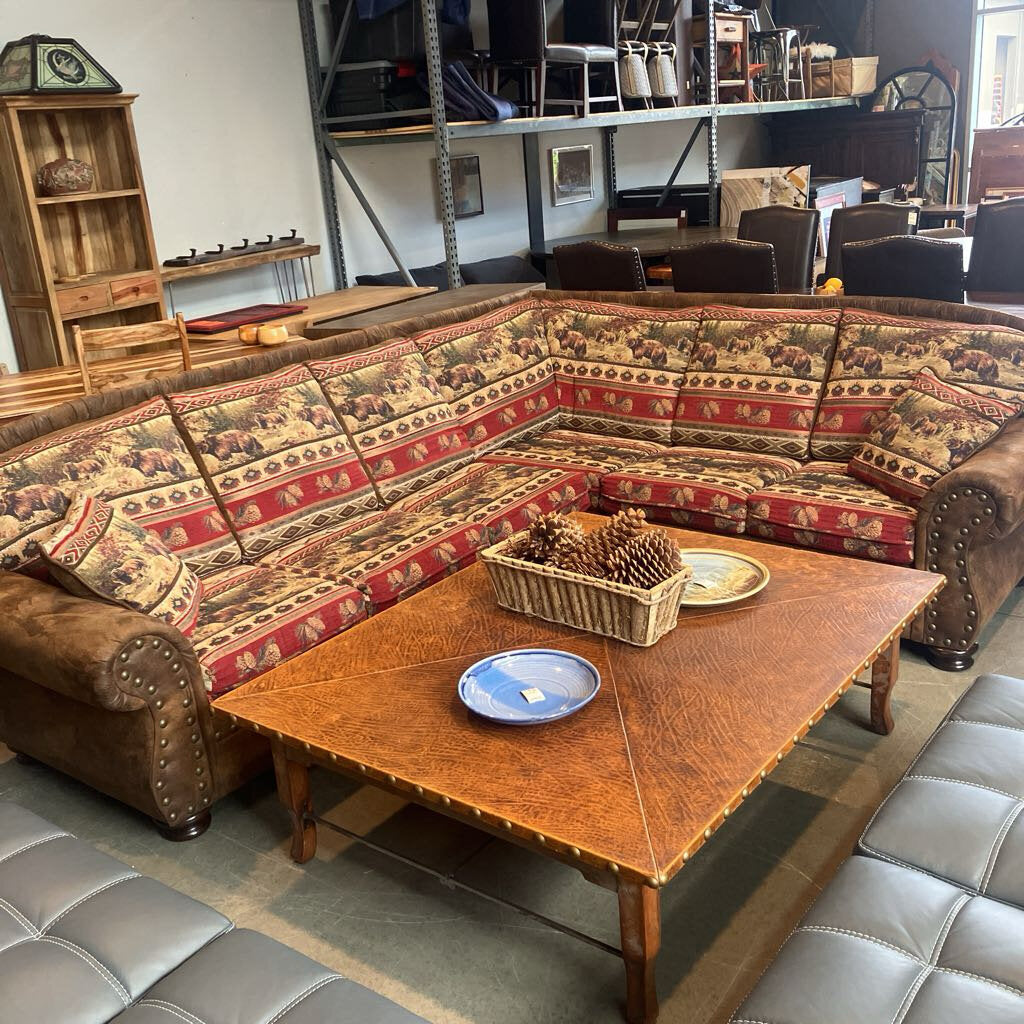 Cambridge of California Tucson Bear Print Sectional