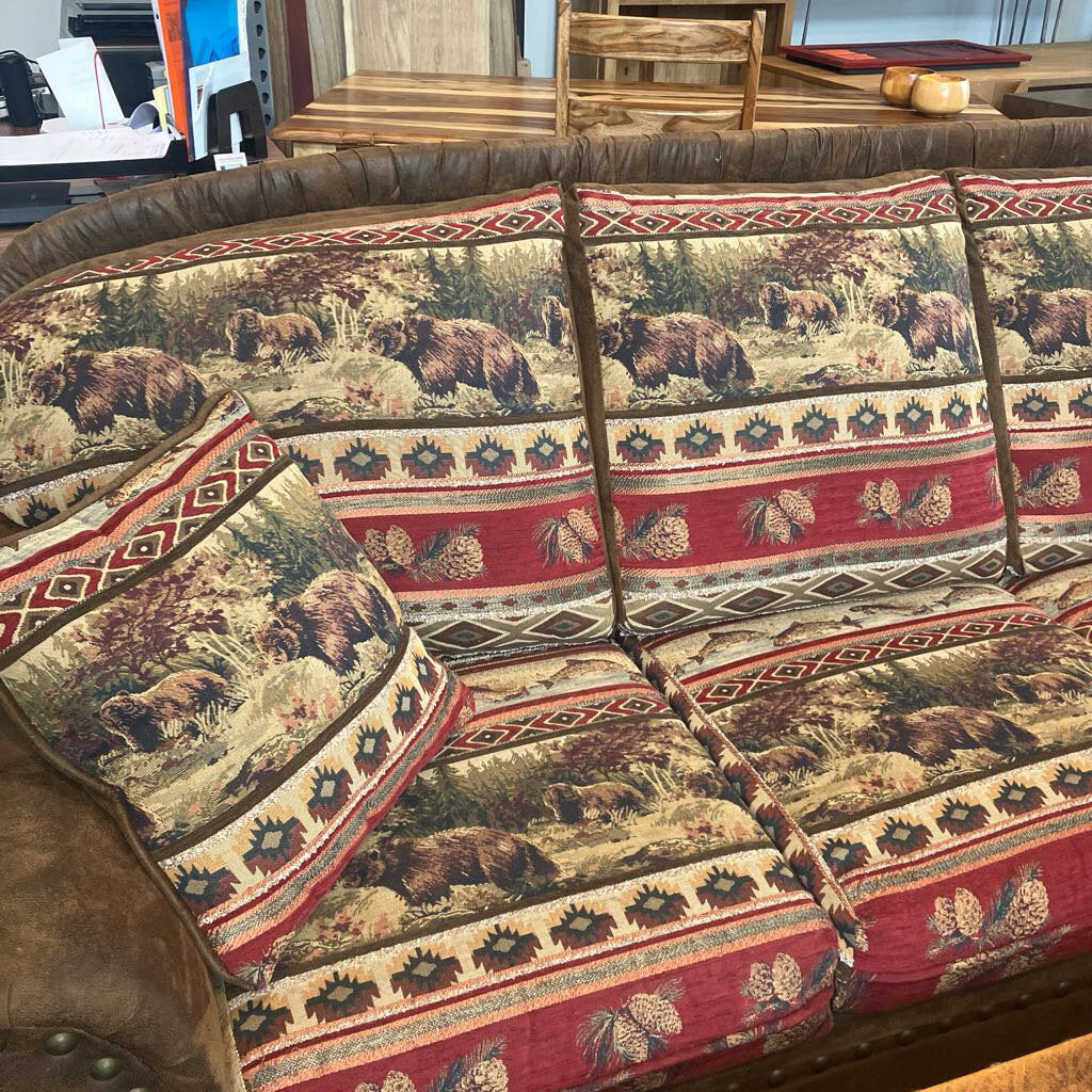 Cambridge of California Tucson Bear Print Sectional