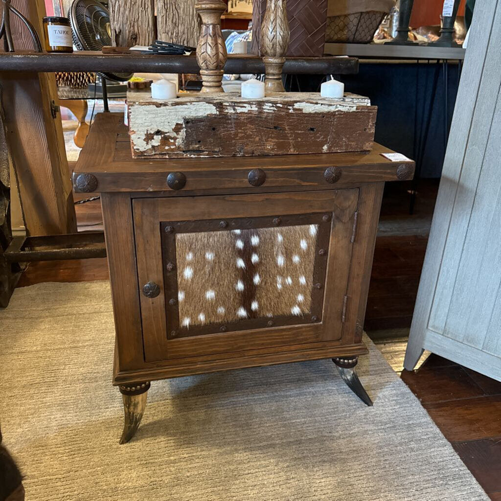 Jorge Kurezyn Furniture Custom Wood And Hide Side Table