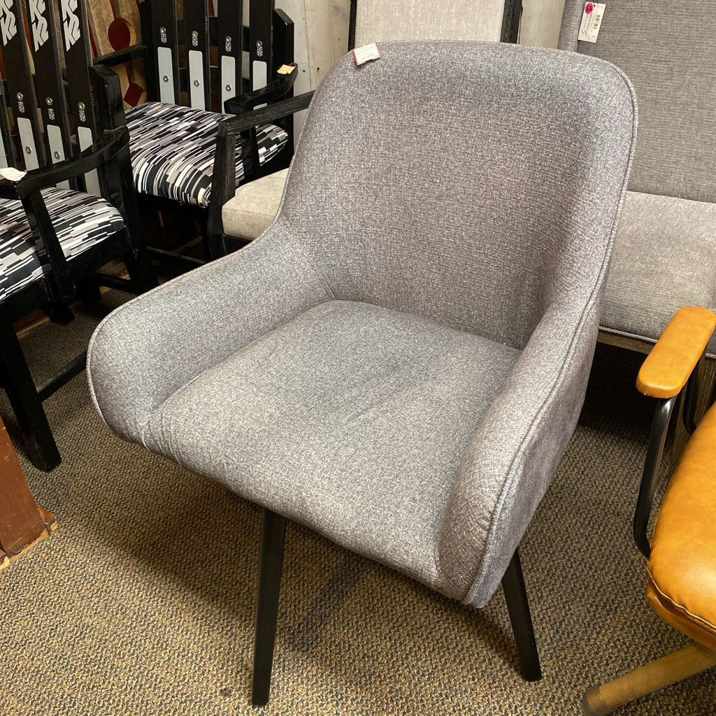 Gray Upholstered Desk Chair