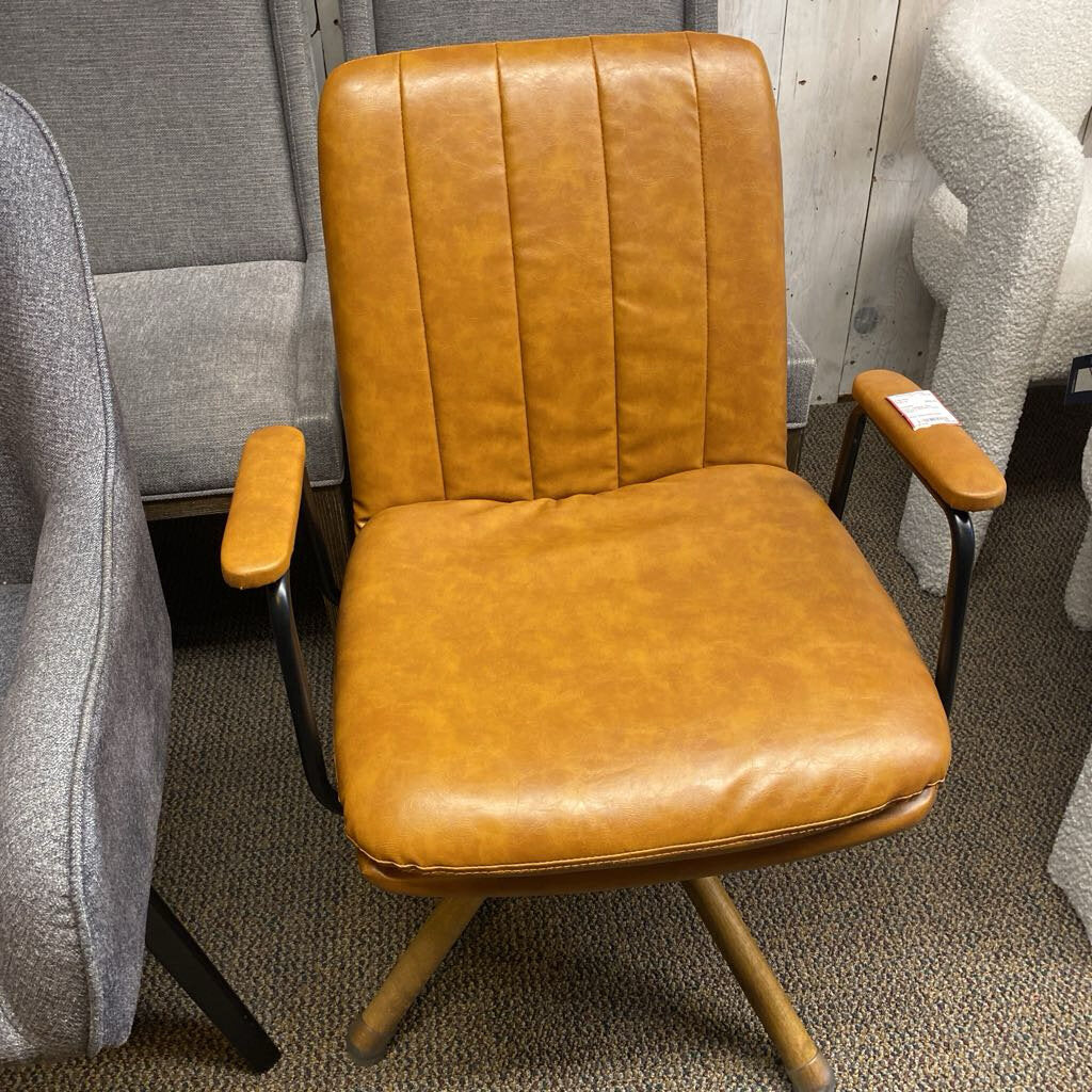 Faux Leather Mid Century Modern Desk Chair