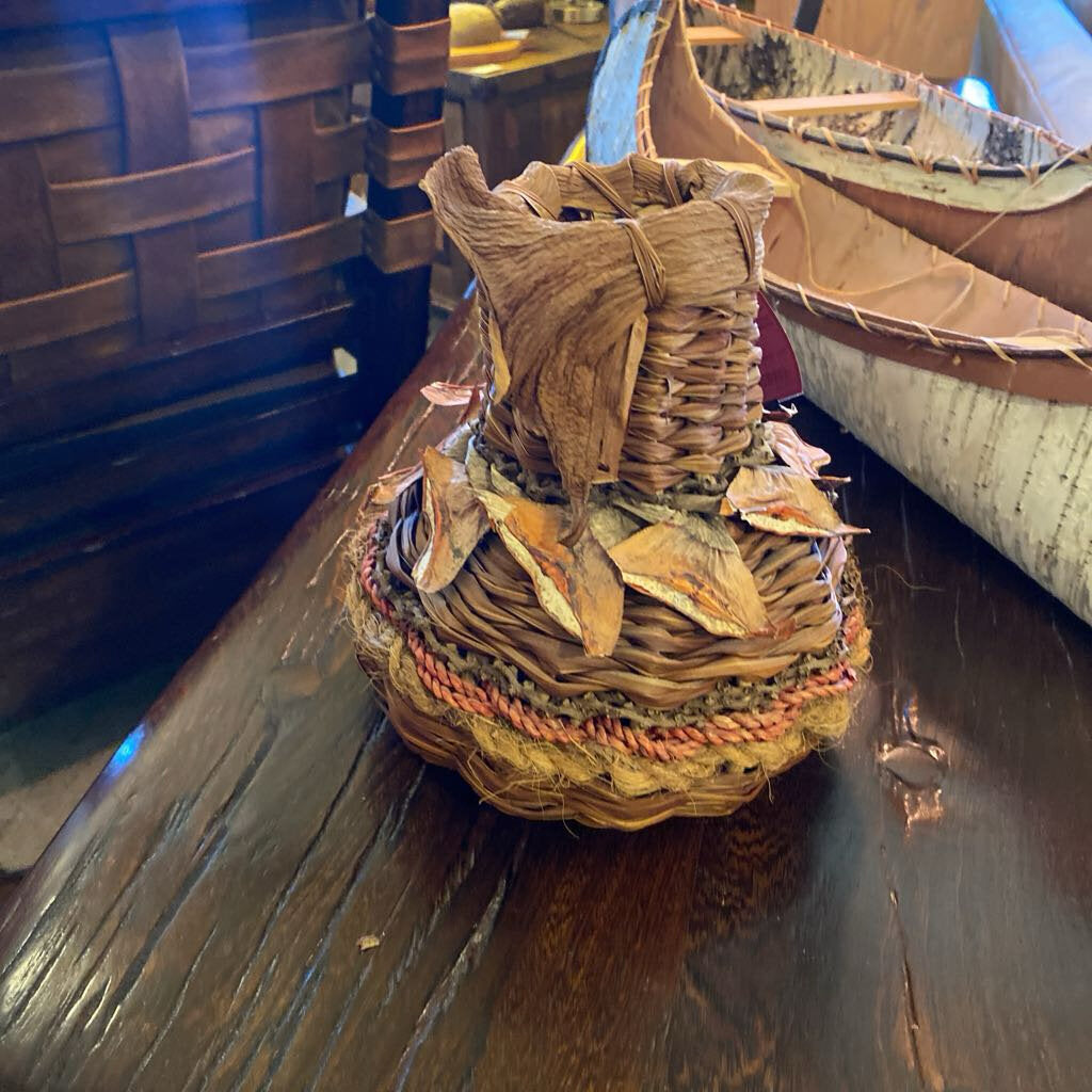 Handwoven Hawaiian Wicker Pot
