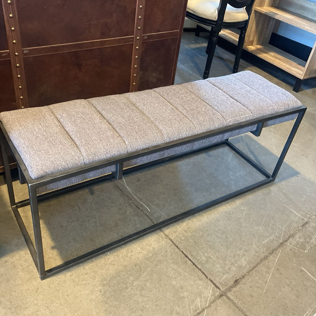 Upholstered Bench w/ Metal Legs