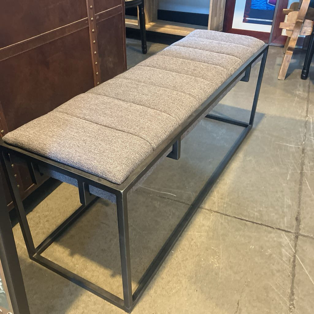Upholstered Bench w/ Metal Legs