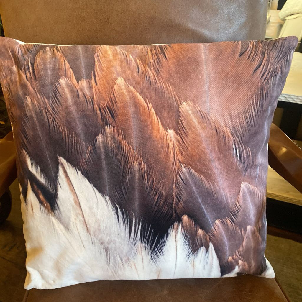 Feather Print Pillow