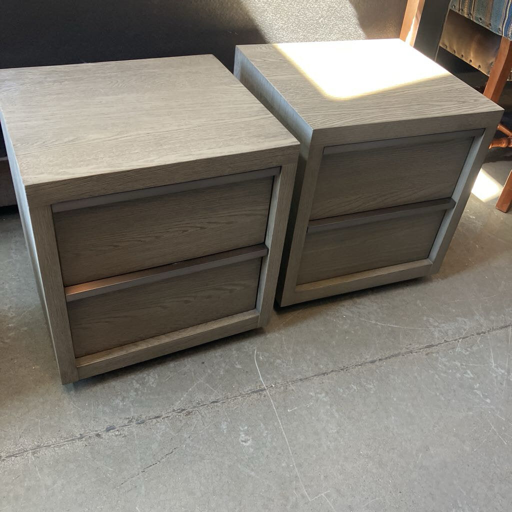 Restoration Hardware Bezier Nightstands - Set of 2