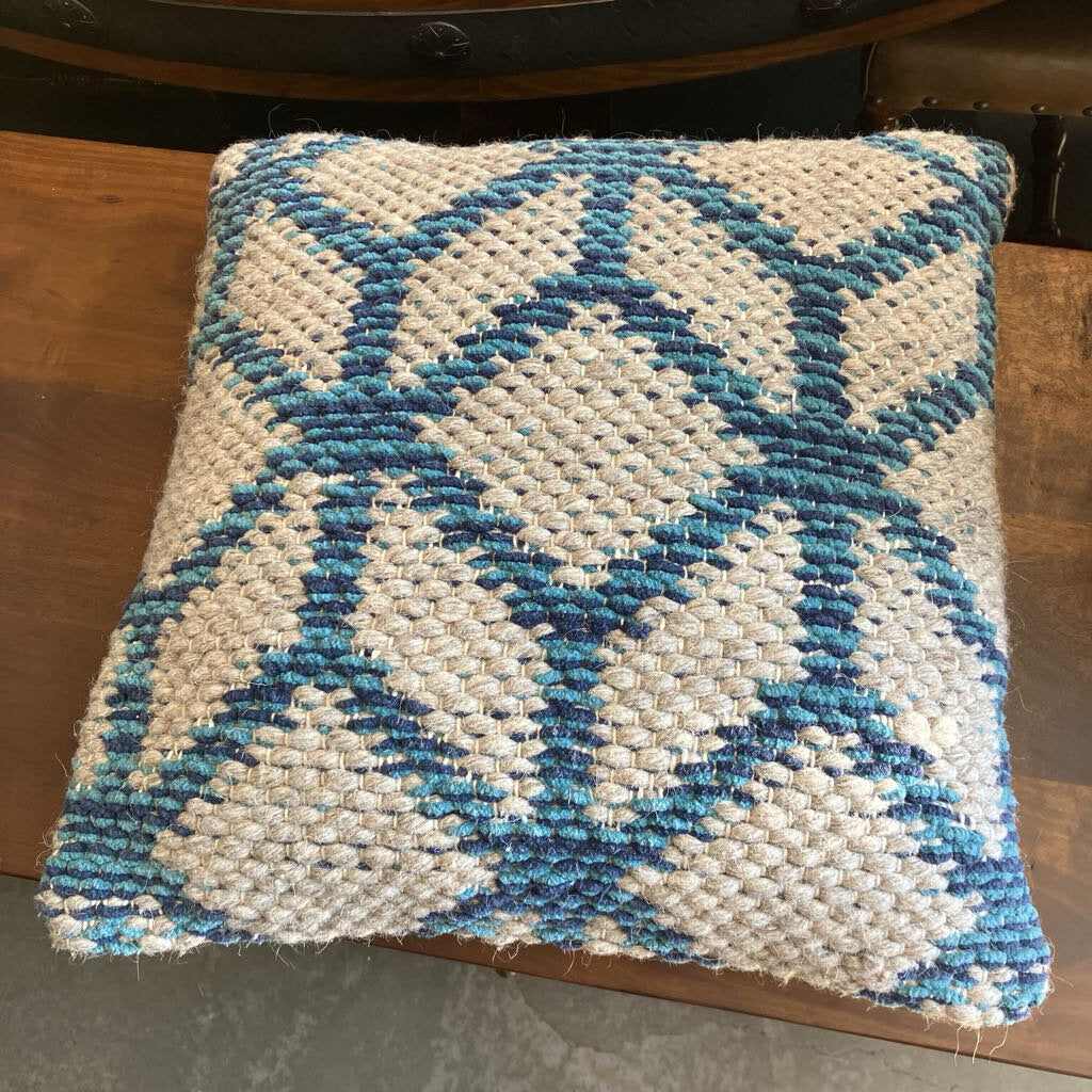 Woven Geometric Diamond Pillow