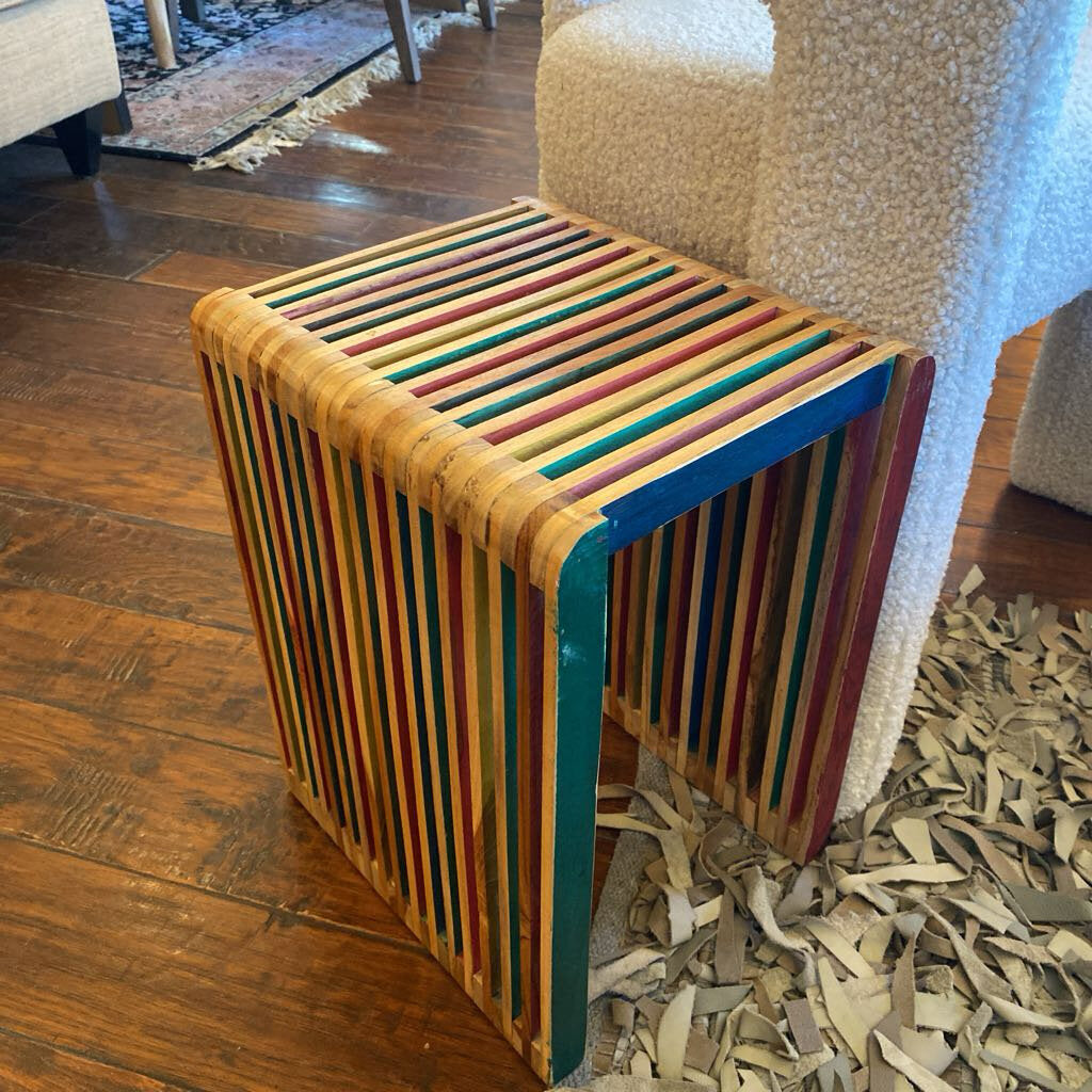Colored Wood Side Table