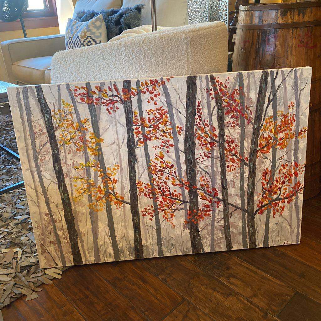Misty Aspens By Sandie Davis