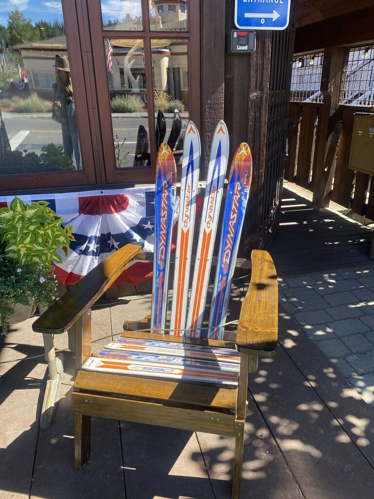 Custom Ski Adirondack Chair With Pull Out Leg Rest