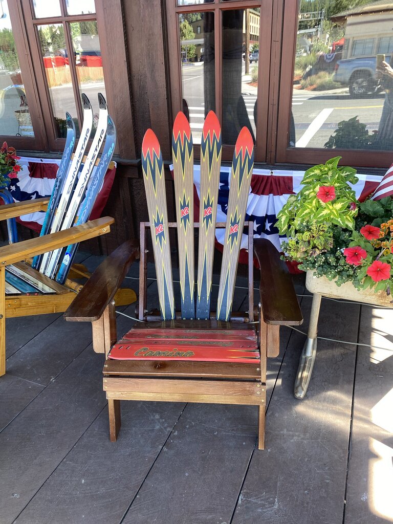 Custom Made Ski Adirondack Chair