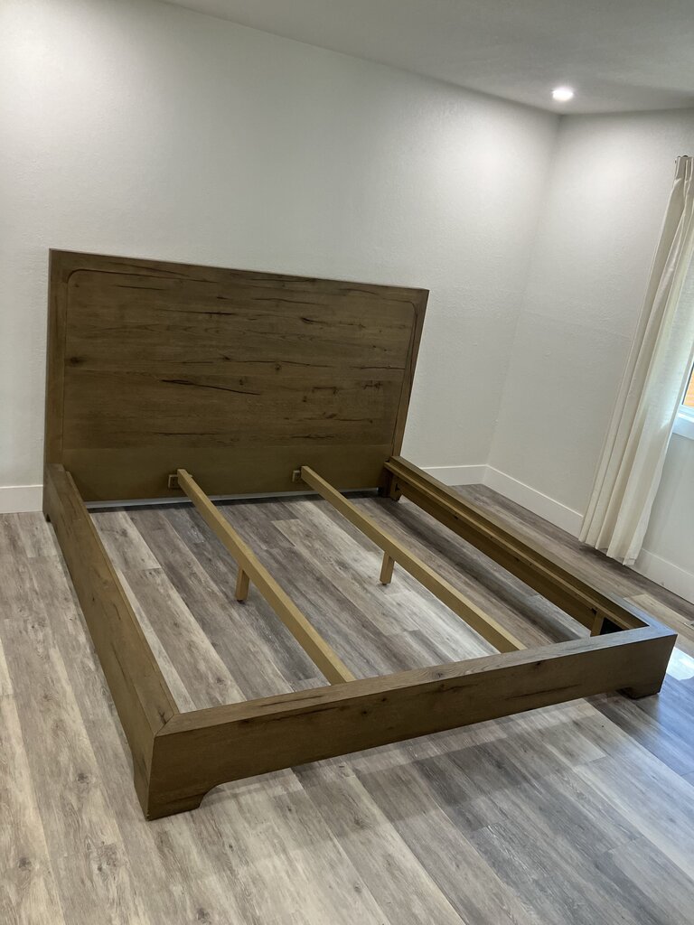 Restoration Hardware Davos Oak Panel King Bed