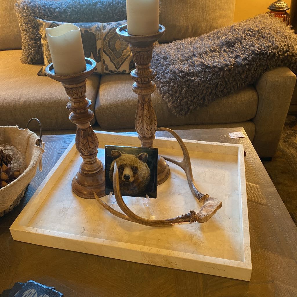 Restoration Hardware Travertine Tray