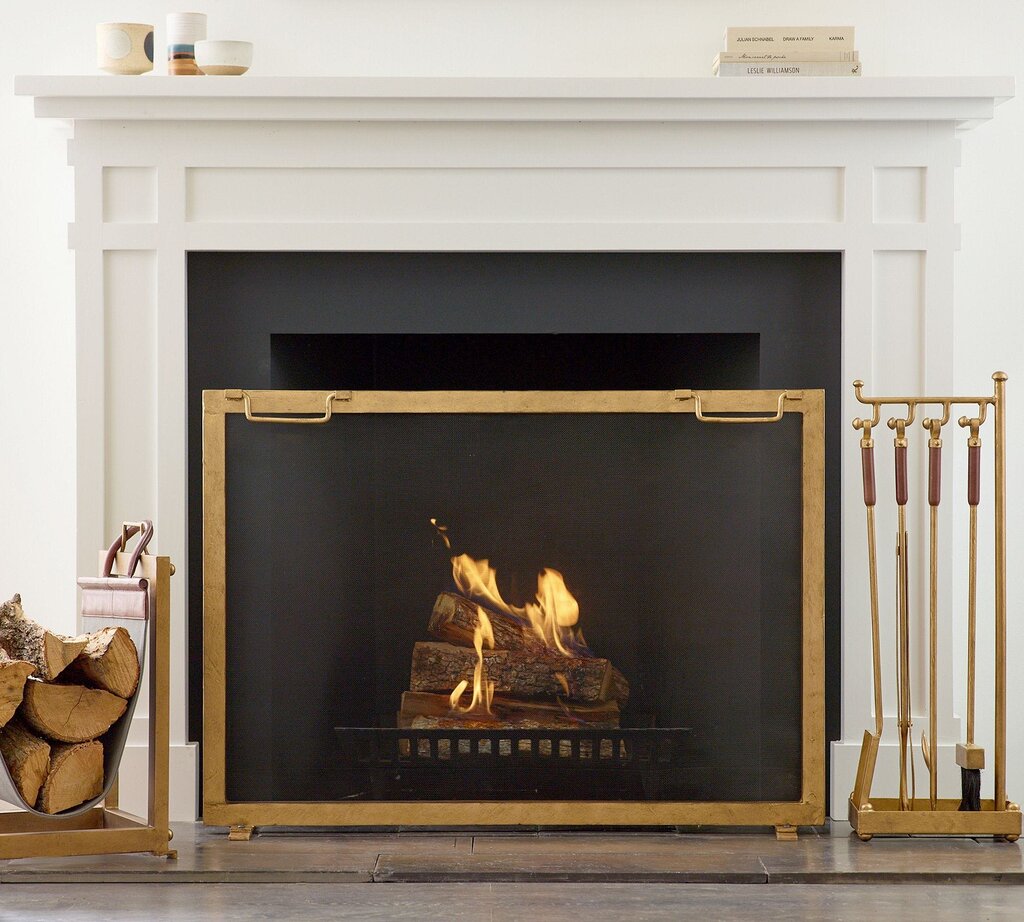 Crate & Barrel Industrial Fireplace Screen