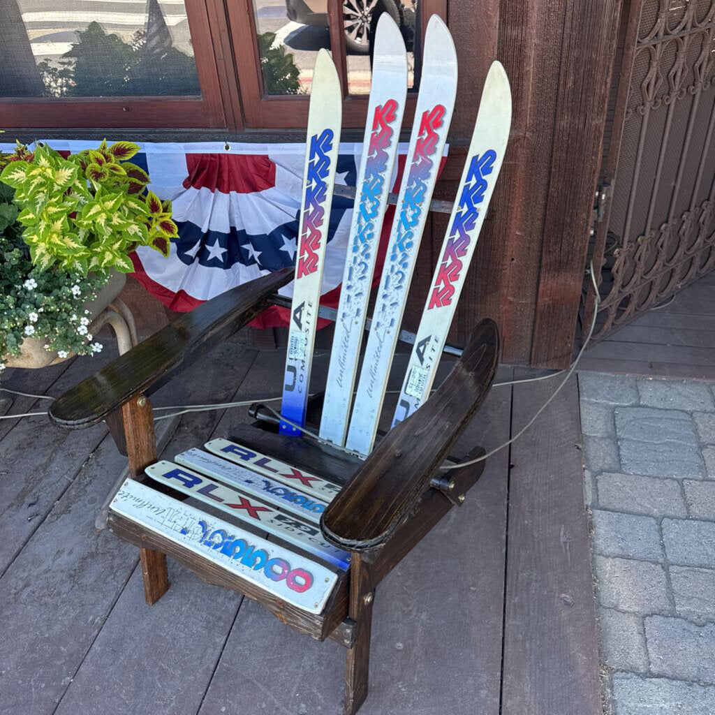 Custom Made K2 Ski Adirondack Chair